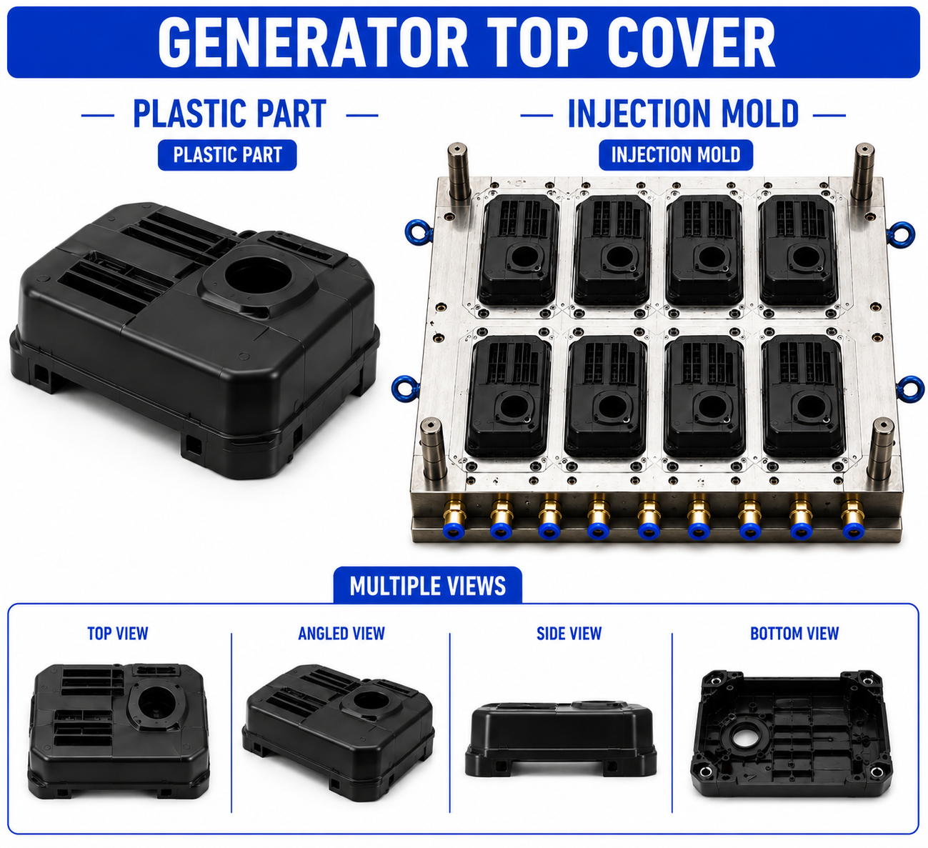 Generator Plastic Top Cover Mould and Moulding Service